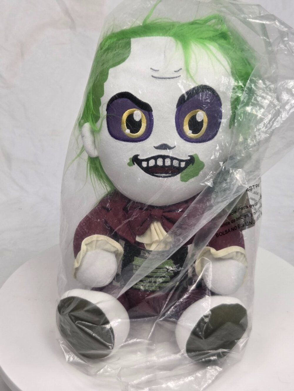 Kidrobot Phunny Beetlejuice Plush Doll Hug Me Red Tux Vibrating Shake Action NEW